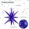 Blue Purple Silver Star Balloons, 16 Pcs 22/18/10 Inch Star Foil Mylar Balloons, Explosion Cone Four-Pointed Balloon for Boy Men Birthday Graduation Wedding Baby Shower Galaxy Space Party Decorations